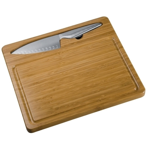 Logotrade promotional merchandise picture of: Cutting board with knife MANTOVA