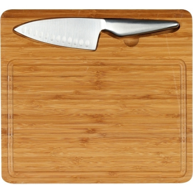 Logo trade promotional items image of: Cutting board with knife MANTOVA