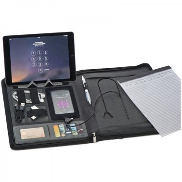 Logo trade promotional products picture of: A4 folder with power bank Elda