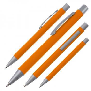 Logo trade corporate gift photo of: Metal ballpen soft touch ABU DHABI