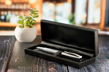 Logo trade business gift photo of: Metal ballpen CHESTER