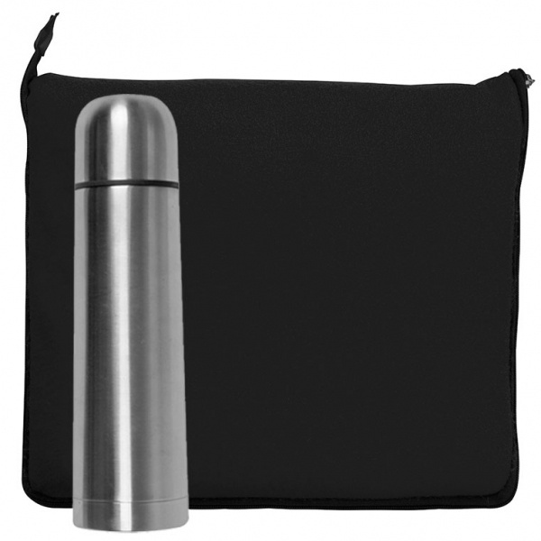 Logo trade promotional merchandise image of: Set fleece blanket and thermal flask LIVERPOOL