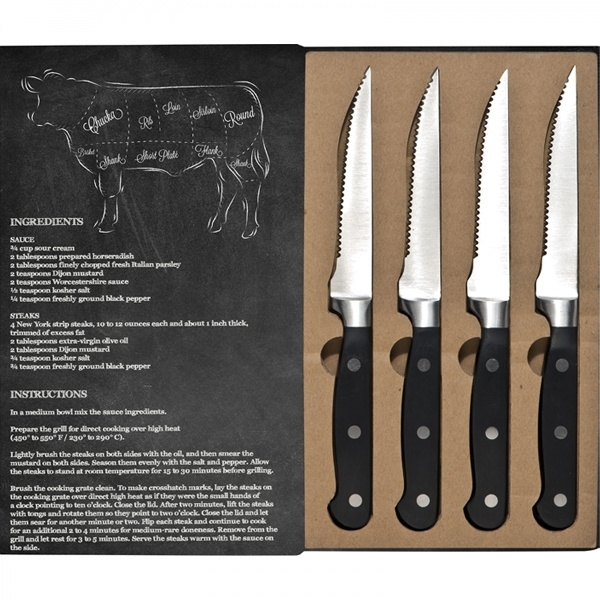 Logo trade advertising product photo of: Steak knife set LONDON