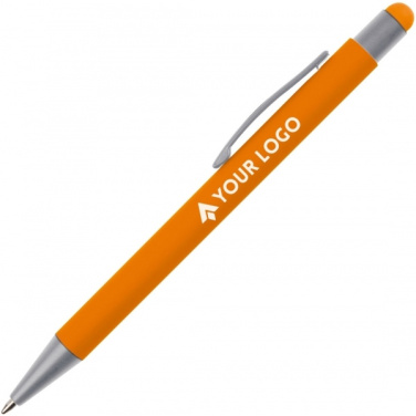 Logo trade business gift photo of: Metal ballpen touch pen soft touch SALT LAKE CITY