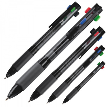 Logo trade business gift photo of: Plastic ballpen 4in1 NEAPEL
