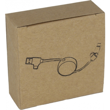 Logo trade advertising products picture of: Bamboo charging cable GRONINGEN