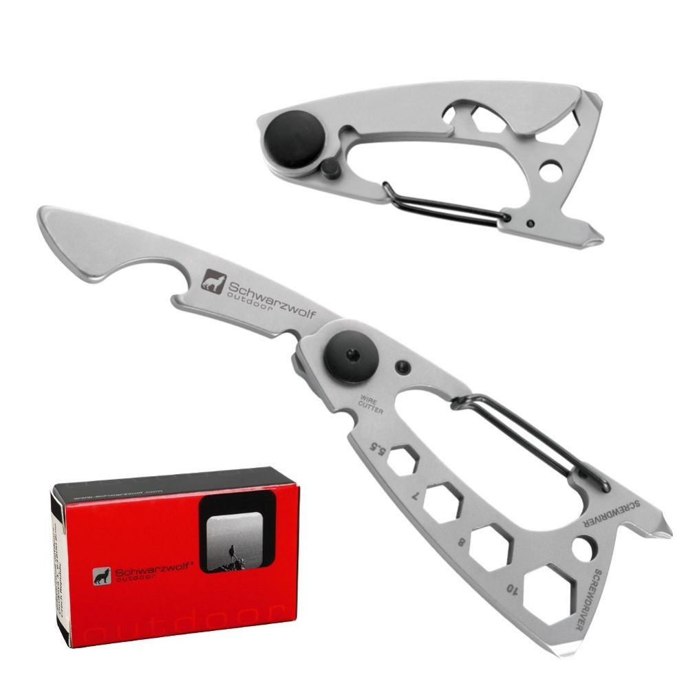 Logo trade promotional giveaways image of: Multifunctional tool BURUNDI Schwarzwolf