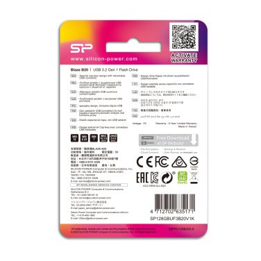 Logo trade promotional items image of: Pendrive Silicon Power B20 USB 3.0