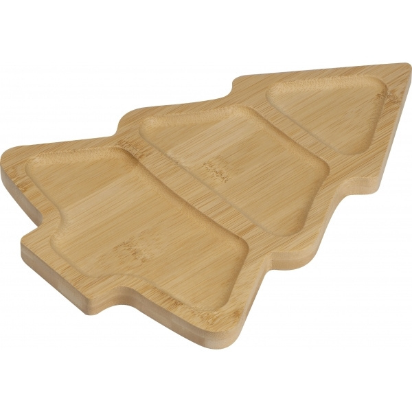 Logo trade promotional items image of: Bamboo snack tray LOUISVILLE