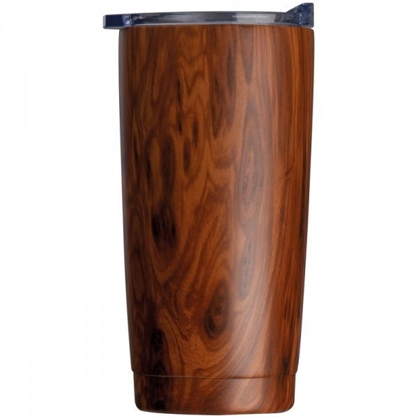 Logotrade promotional giveaways photo of: Stainless steel mug with wooden look COSTA RICA 550 ml