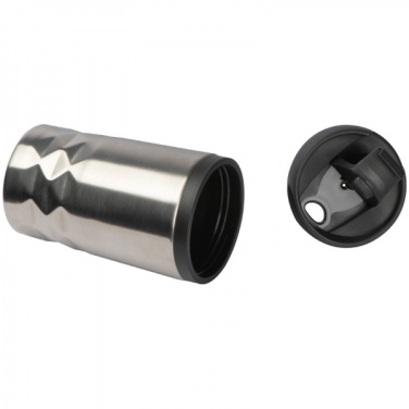 Logo trade advertising product photo of: Stainless steel mug with lid ROMA 250 ml