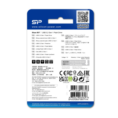 Logotrade promotional item image of: PENDRIVE SILICON POWER BLAZE - B07 3.2 16GB