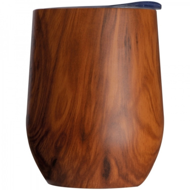 Logo trade advertising products picture of: Stainless steel mug with wooden look BRIGHTON 380 ml