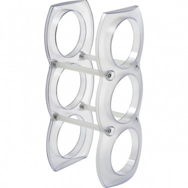 Logo trade promotional gifts image of: Plastic wine rack MONTEGO BAY