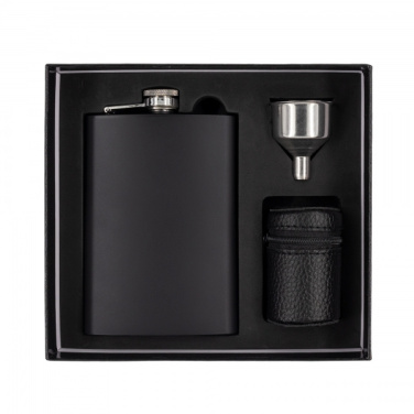 Logotrade promotional item picture of: Hip flask MADONIE Schwarzwolf