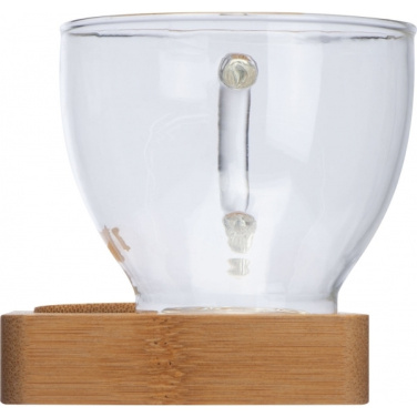 Logo trade promotional giveaways image of: Tray with cup and spoon FORMOSA 150 ml