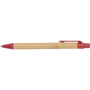 Logo trade advertising products image of: Wheatstraw and bamboo ballpen HALLE
