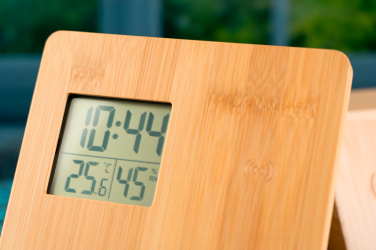 Logotrade advertising products photo of: Bamboo weather station GRANADA