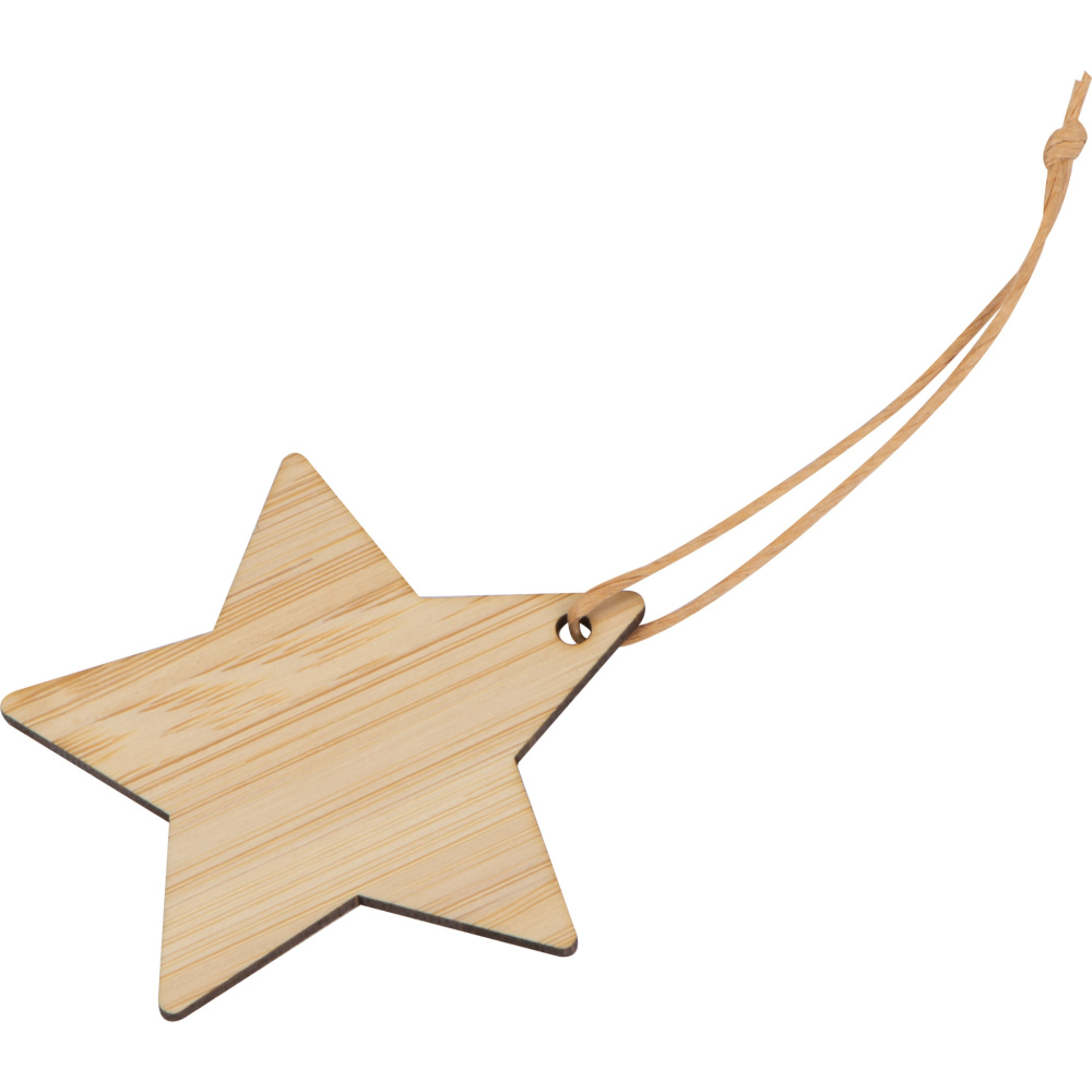 Logotrade advertising products photo of: Bamboo star pendant FOGGIA