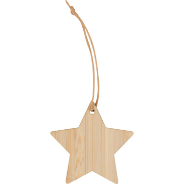 Logo trade corporate gifts image of: Bamboo star pendant FOGGIA