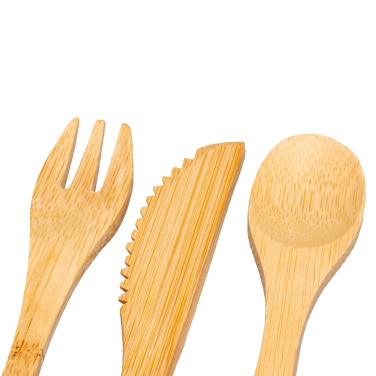 Logotrade business gift image of: Bamboo cutlery set BONNEVILLE