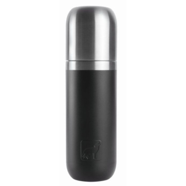 Logo trade promotional gifts image of: Vacuum bottle DINARA Schwarzwolf