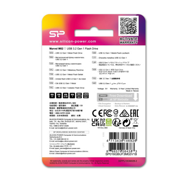 Logo trade promotional items picture of: Pendrive Silicon Power Marvel - M02 3.2 16GB