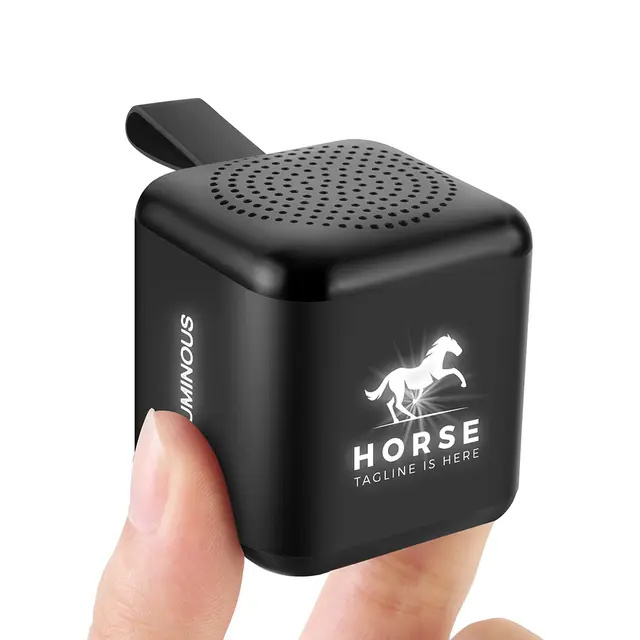 Logo trade promotional merchandise image of: Mini speaker with enlighted logo for engraving