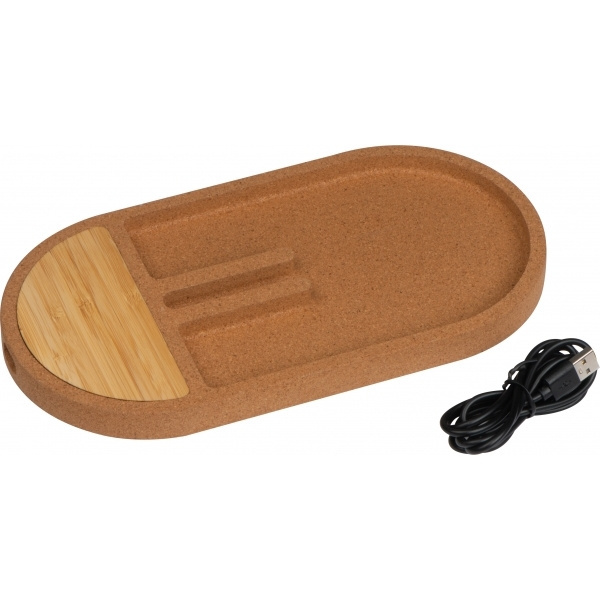 Logotrade promotional gift image of: Desk organiser with charging station LANCASTER