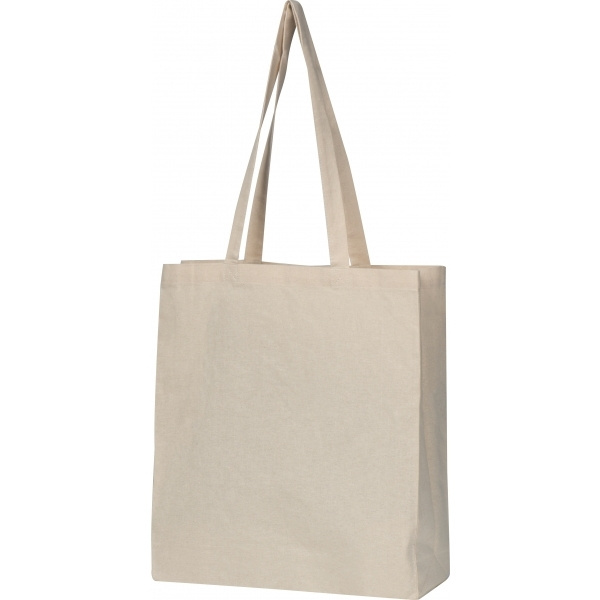 Logo trade advertising product photo of: Organic cotton bag with bottom fold INNSBRUCK