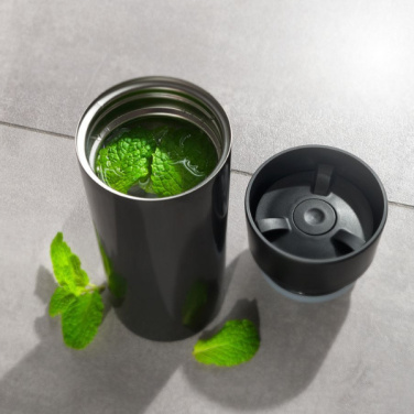 Logotrade corporate gift image of: Thermo mug ARANSOL 300 ml Schwarzwolf