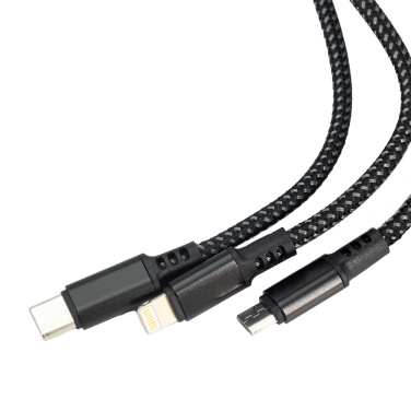 Logo trade advertising products image of: 3 in 1 cable with elighted logo Pierre Cardin
