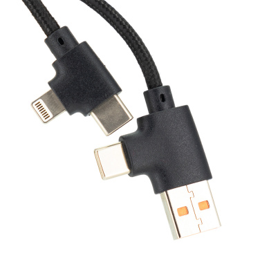 Logotrade promotional giveaway picture of: 4in1 long wooden cable with elighted logo for engraving