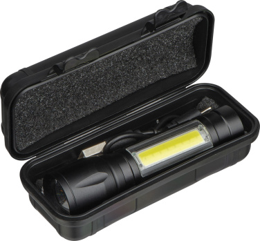 Logo trade promotional merchandise picture of: Rechargeable flashlight Tokyo