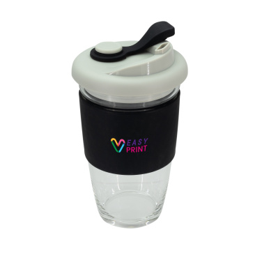 Logotrade promotional merchandise image of: Glass coffee cup 424 ml