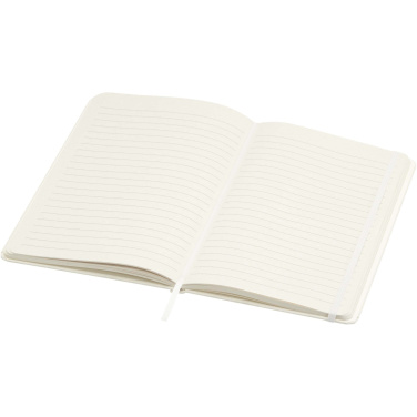 Logo trade promotional giveaways picture of: Bass A5 recycled hard cover notebook with lined pages