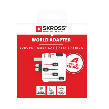 Logotrade promotional products photo of: SKROSS Pro 3-Pole World Travel Adapter