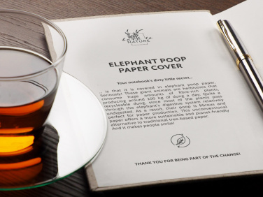 Logo trade business gift photo of: Recycled Elephant Poo Notebook 209734400