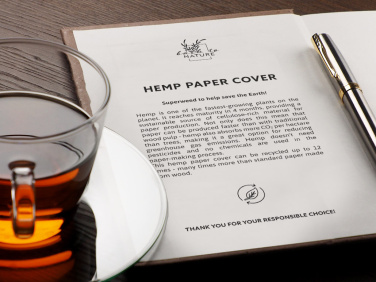 Logotrade business gift image of: Recycled Hemp Notebook 209734300