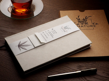 Logo trade promotional product photo of: Recycled Hemp Notebook 209734300
