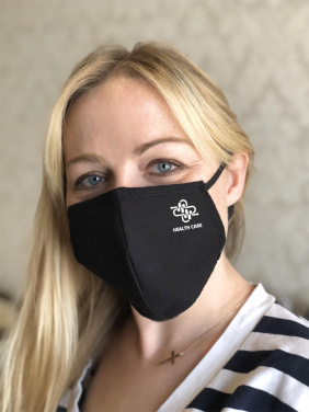 Logotrade corporate gifts photo of: BLACK-BLACK cotton face mask 140116500