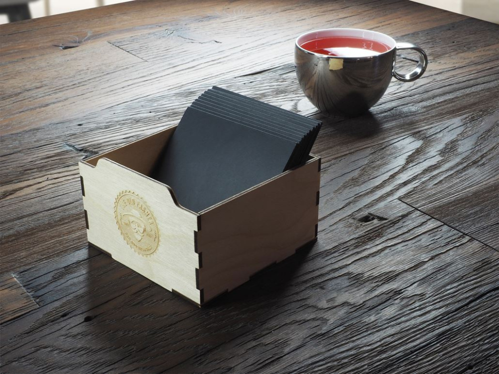 Logo trade promotional item photo of: Coaster box 1206121