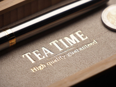 Logo trade promotional giveaways image of: Wooden desk organiser 1850292