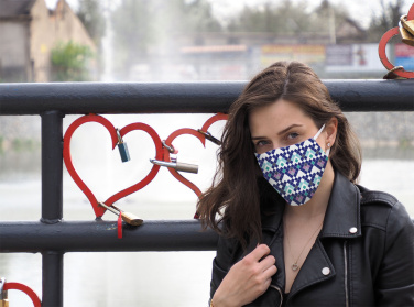 Logotrade advertising product picture of: VENUS PRO cotton face mask with a pocket an HEPA filter 1378165