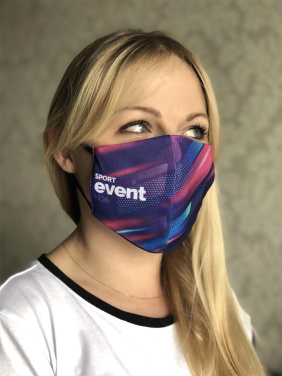 Logo trade promotional product photo of: VENUS PRO cotton face mask with a pocket an HEPA filter 1378165