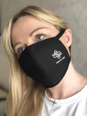 Logo trade promotional gift photo of: MARS PRO cotton mask (size M) with pocket and HEPA filter 1380165