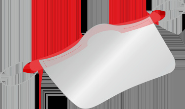 Logo trade corporate gifts image of: KALIPSO clear face shield-mask for mouth and nose 1447162