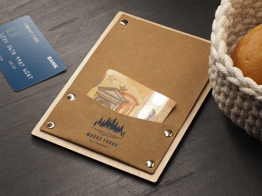 Logo trade promotional giveaways image of: Bill holder 1053121