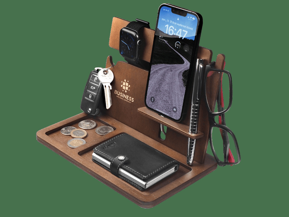 Logo trade business gift photo of: Wooden organiser 2016121