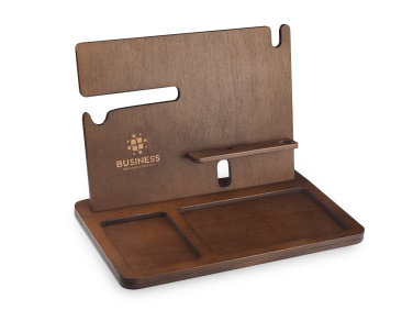Logo trade promotional gifts image of: Wooden organiser 2016121